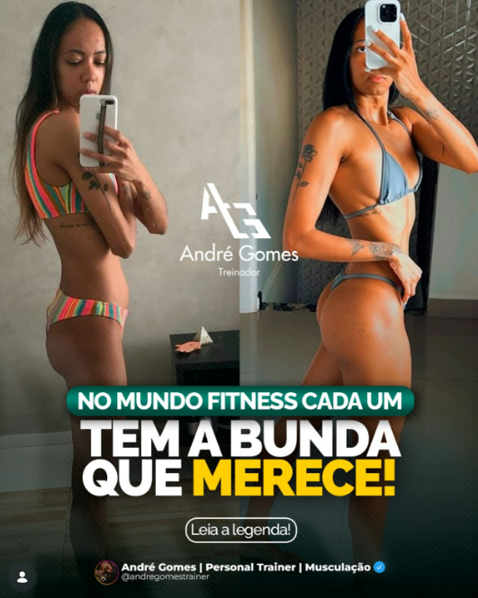 Glúteos — antes & depois