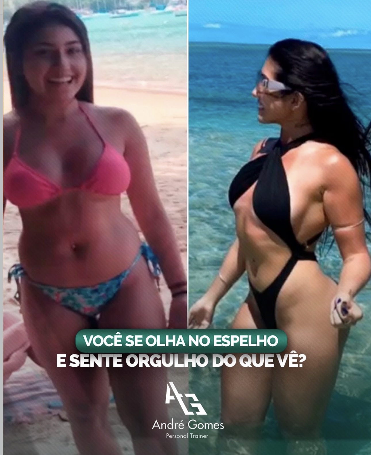 Antes & depois — praia